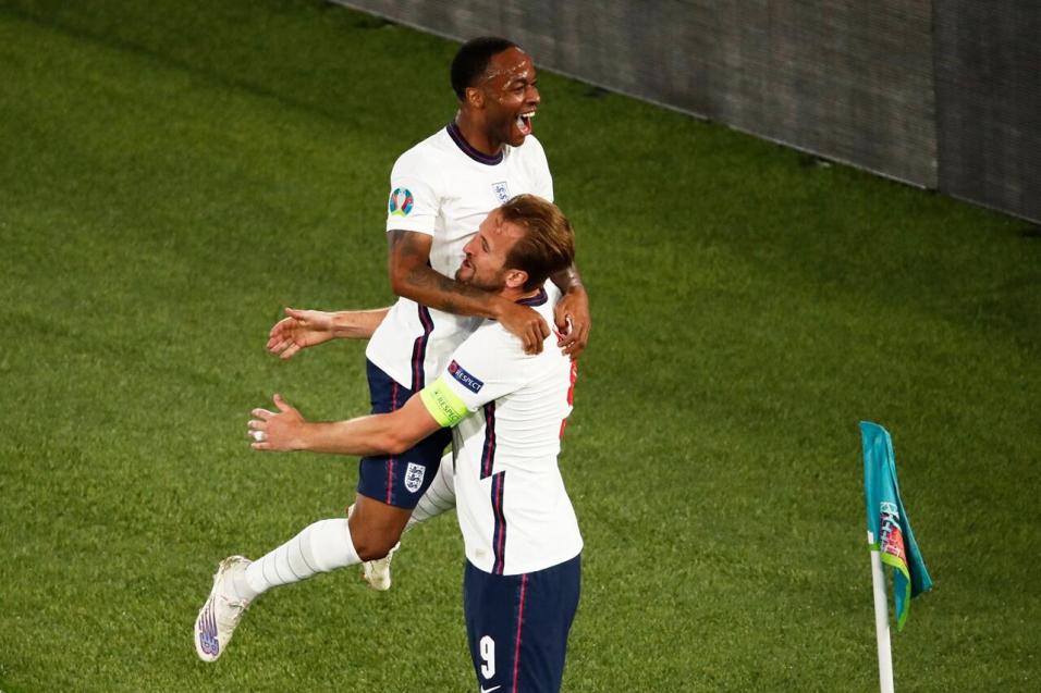 England pair Raheem Sterling and Harry Kane